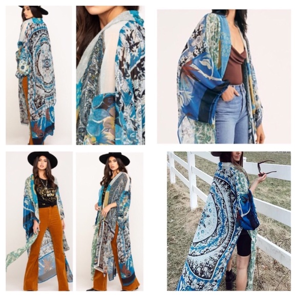Free People Leonora Kimono.  NWT. - Picture 2 of 8